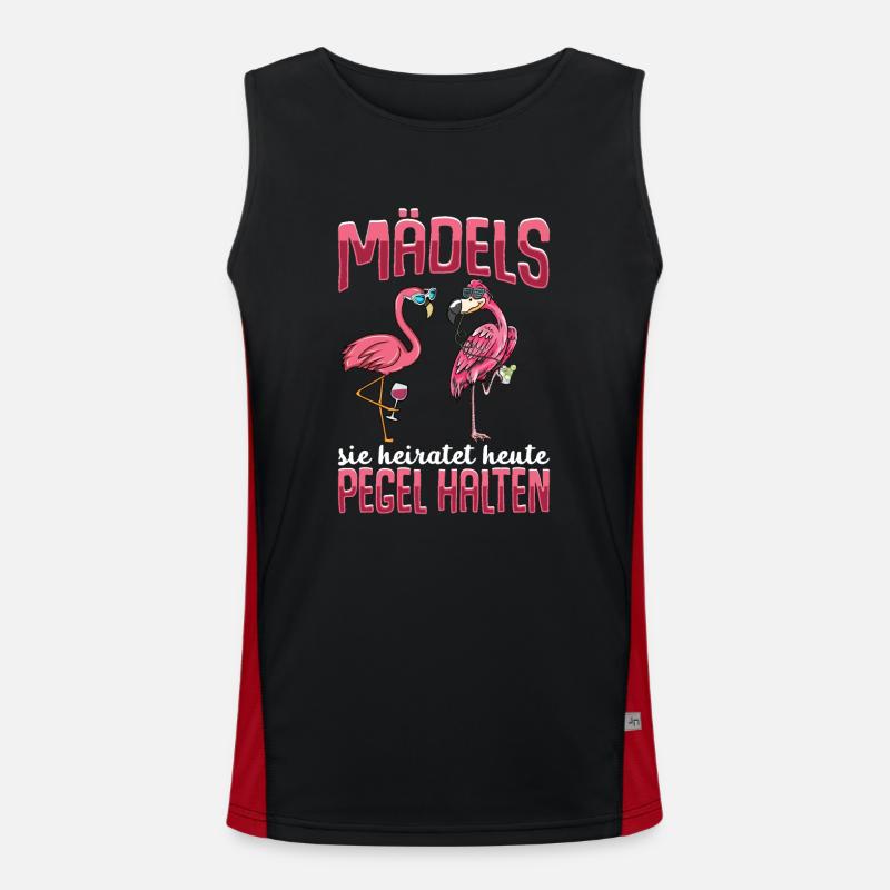 Flamingo JGA Funktionelles Kontrast-Tank Top für Männer 