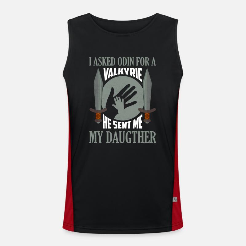I Asked Odin For A Valkyrie He Sent Me My Daugther Funktionelles Kontrast-Tank Top für Männer 