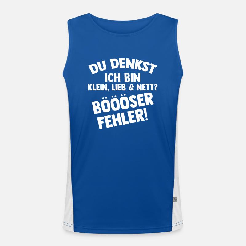 Du Denkst Ich Bin Klein Lieb Und Nett Böser Fehler Funktionelles Kontrast-Tank Top für Männer 