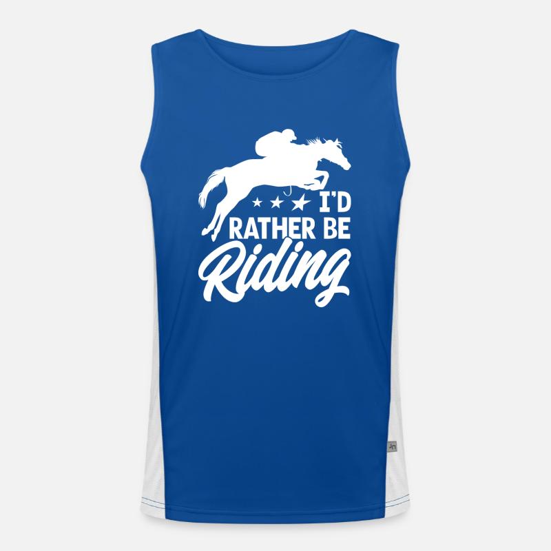 Id Rather Be Riding Men's Functional Contrast Tank Top 