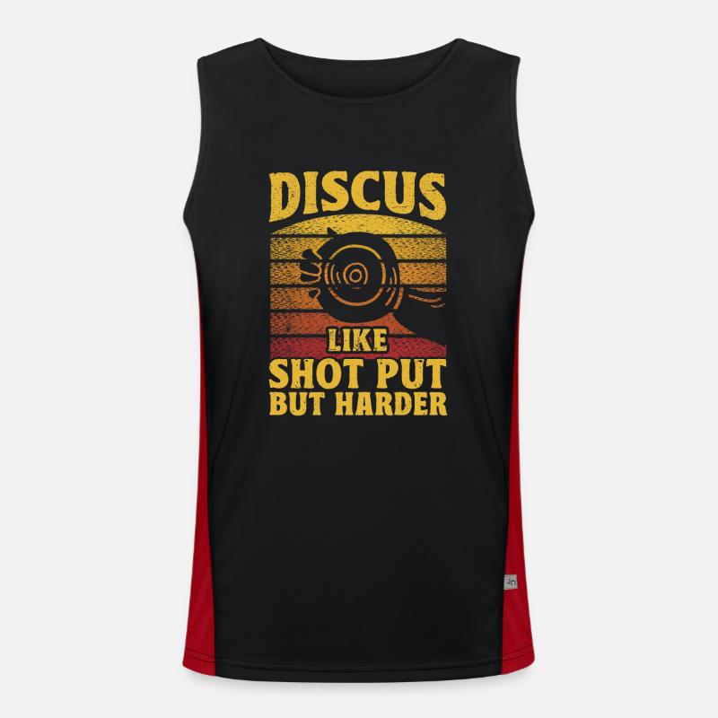 Discus Throw Discus Thrower Gift Men's Functional Contrast Tank Top 