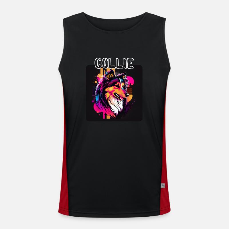 Style graffiti - Cooler Collie 4 Débardeur respirant contrasté Homme 