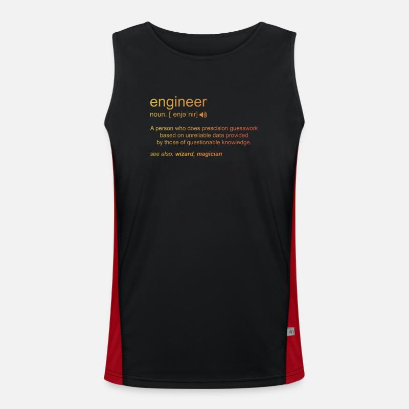 Ingenieur Definition Cool Engineering Mechanical Funktionelles Kontrast-Tank Top für Männer 