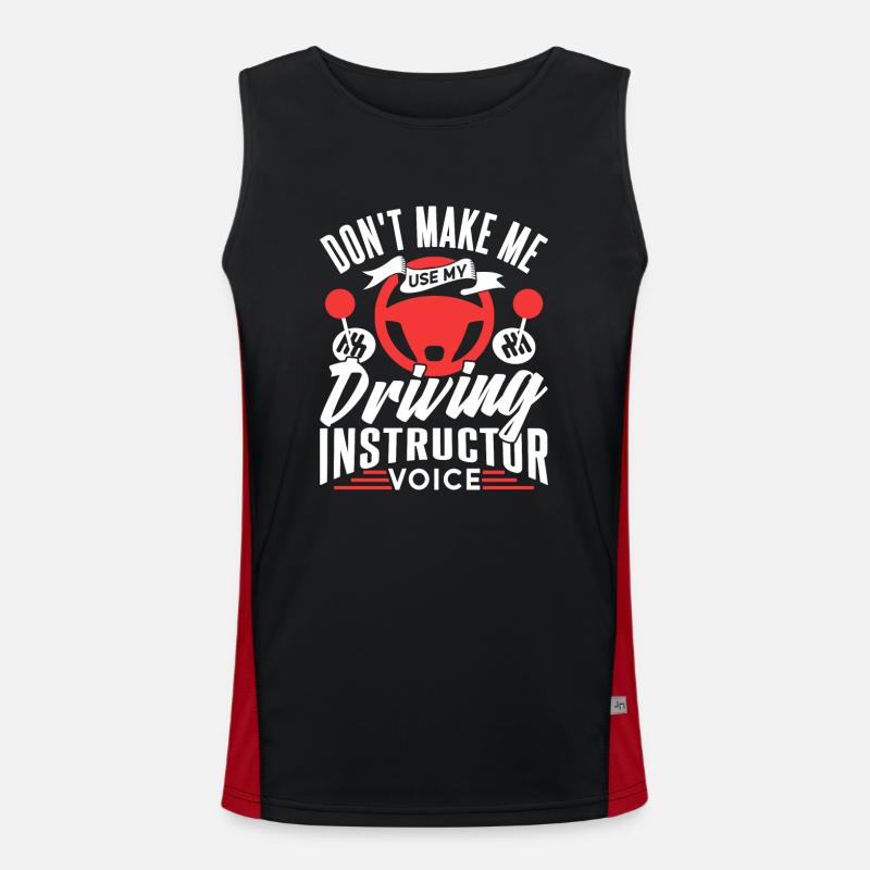 My driving instructor voice Driving instructor voice profession Men's Functional Contrast Tank Top 