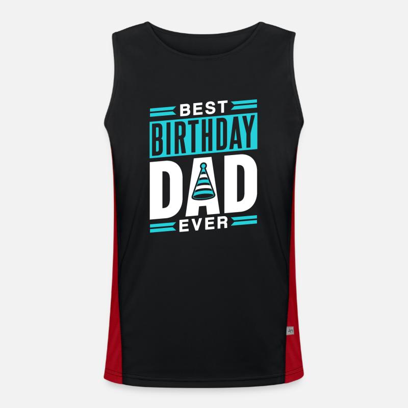 Bester Geburtstag Papa Vater Papi Party Funktionelles Kontrast-Tank Top für Männer 