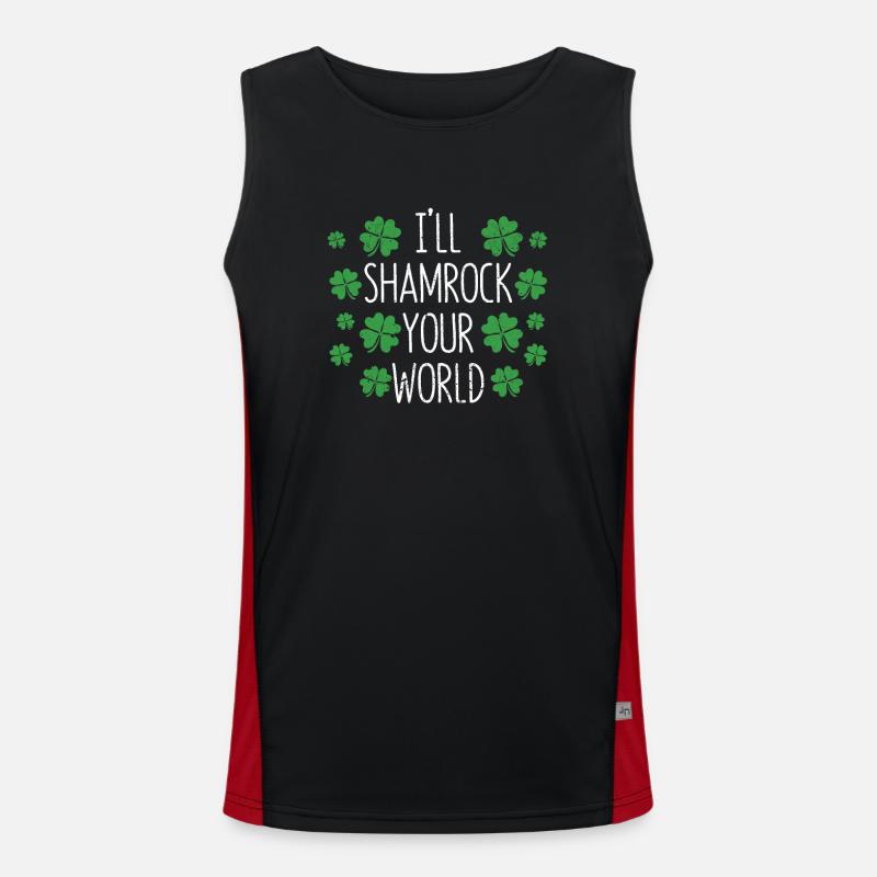 Saint-Patrick St. Paddy Irish I’ll Shamrock Débardeur respirant contrasté Homme 