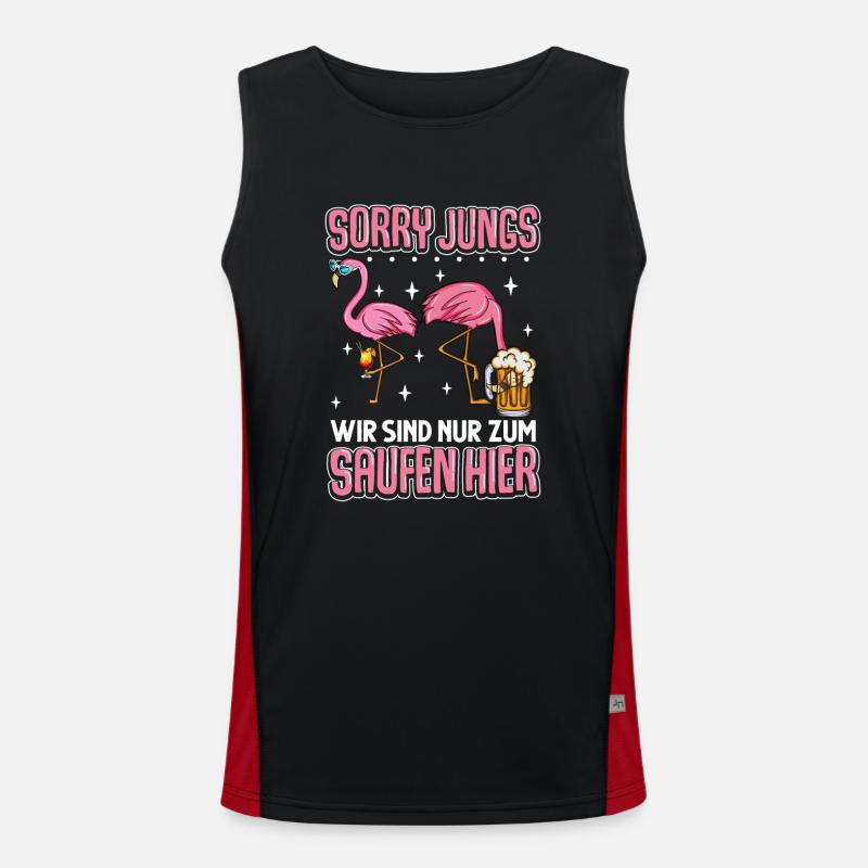 Flamingo JGA Funktionelles Kontrast-Tank Top für Männer 