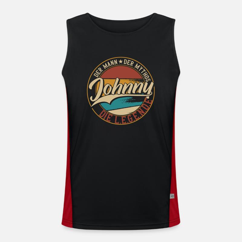 Johnny Der Mann der Mythos die Legende Geschenk Funktionelles Kontrast-Tank Top für Männer 