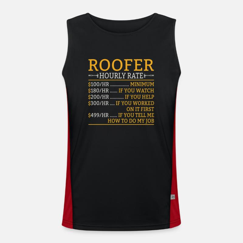 Dachdecker Vater Dachdecker Dachdecker Techniker Funktionelles Kontrast-Tank Top für Männer 