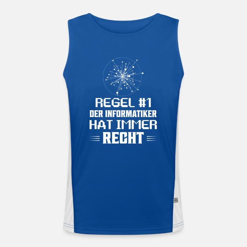 Regel #1: Der Informatiker hat immer recht Program Funktionelles Kontrast-Tank Top für Männer 