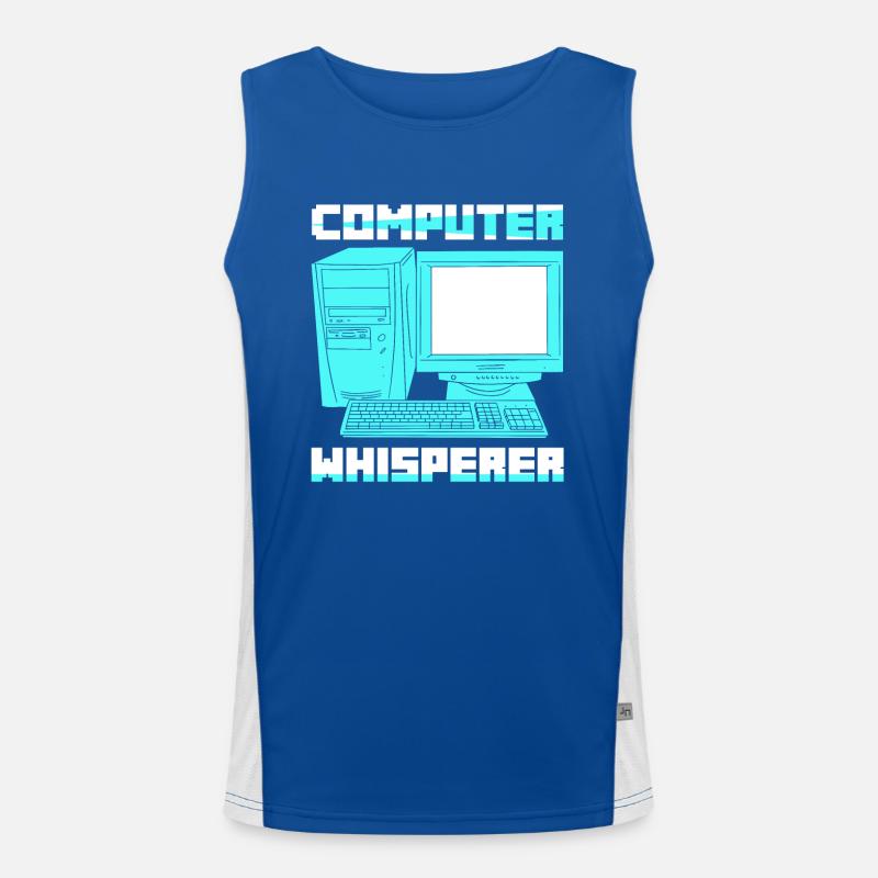 Computer Whisperer Software Coding Men's Functional Contrast Tank Top 