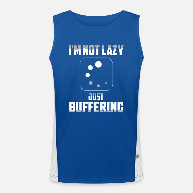 I'm Not Lazy Just Buffering Computer Hardware Funktionelles Kontrast-Tank Top für Männer 