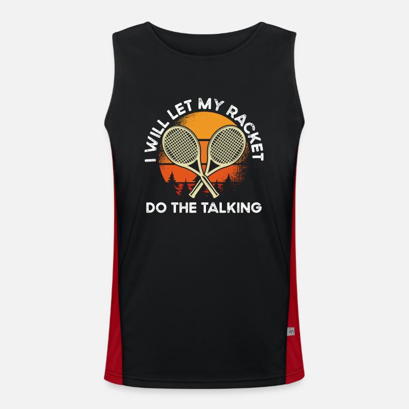 Ich Lasse Meinen Schläger Sprechen Funktionelles Kontrast-Tank Top für Männer 