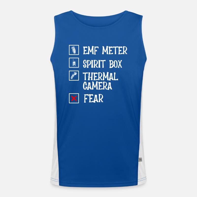 Ghost Hunter, EMF meter, thermal camera Men's Functional Contrast Tank Top 