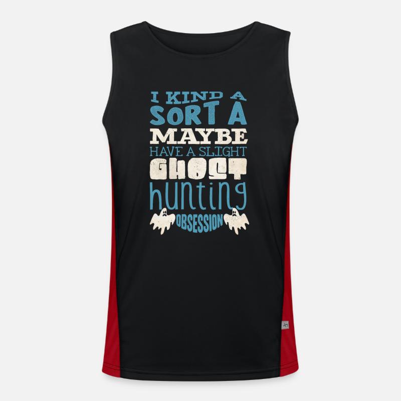 Ghost Hunter, EMF meter, thermal camera Men's Functional Contrast Tank Top 