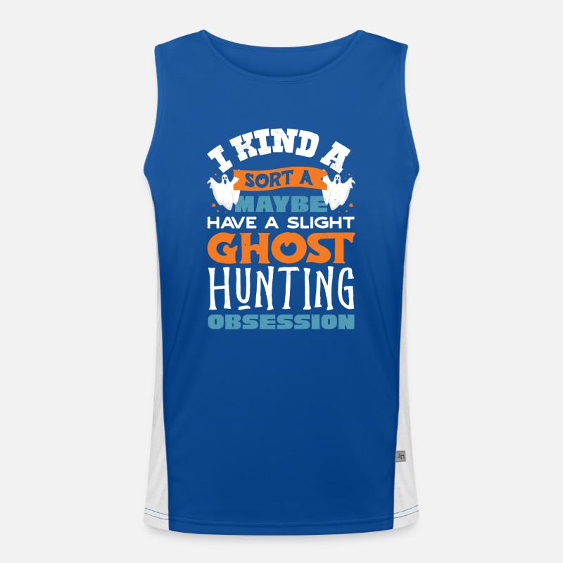 Ghost Hunter, EMF meter, thermal camera Men's Functional Contrast Tank Top 