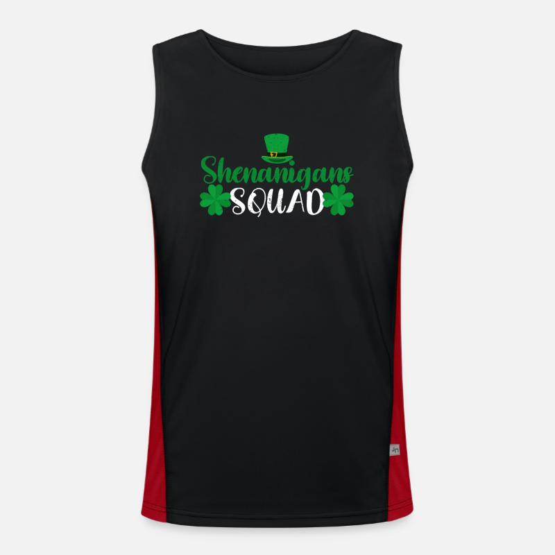 Shenanigans Squad St. Patrick's Day Irisches Team Funktionelles Kontrast-Tank Top für Männer 
