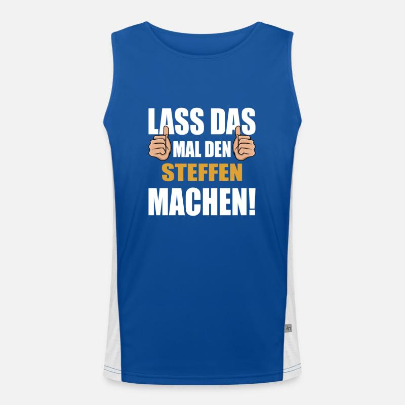 Lass das mal den STeffen machen Funktionelles Kontrast-Tank Top für Männer 