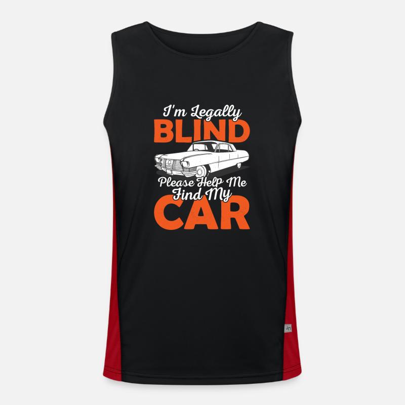 I'm Blind Please Help Me Find My Car Blindness Ca Funktionelles Kontrast-Tank Top für Männer 