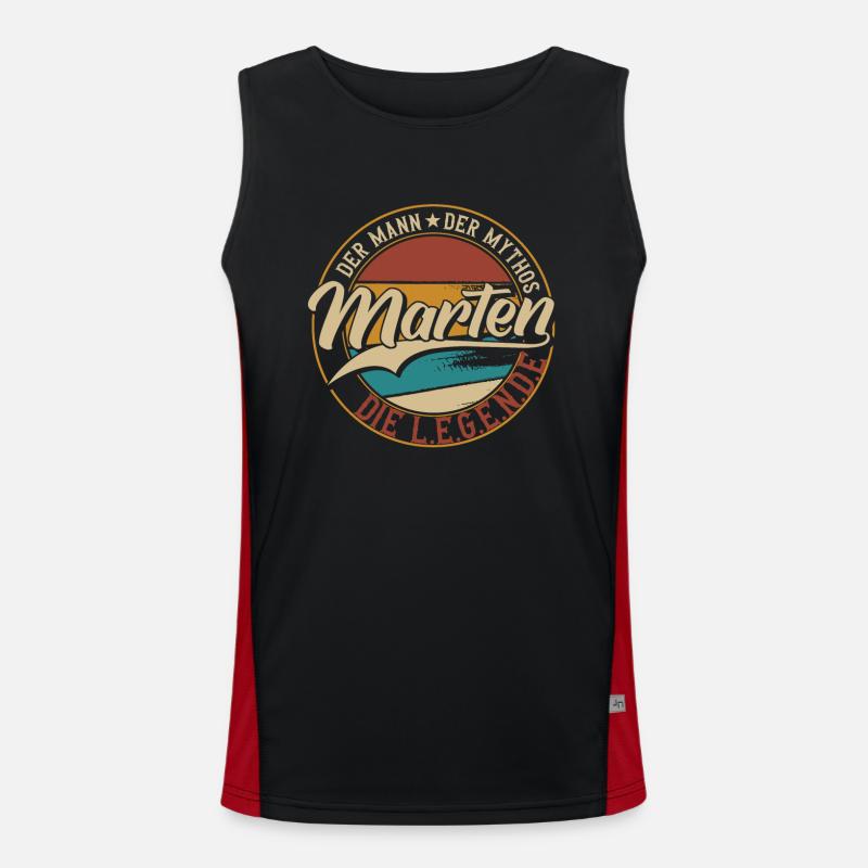 Marten Der Mann der Mythos die Legende Geschenk Funktionelles Kontrast-Tank Top für Männer 