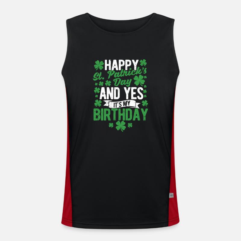 Bonne Saint-Patrick C’est ma naissance Débardeur respirant contrasté Homme 