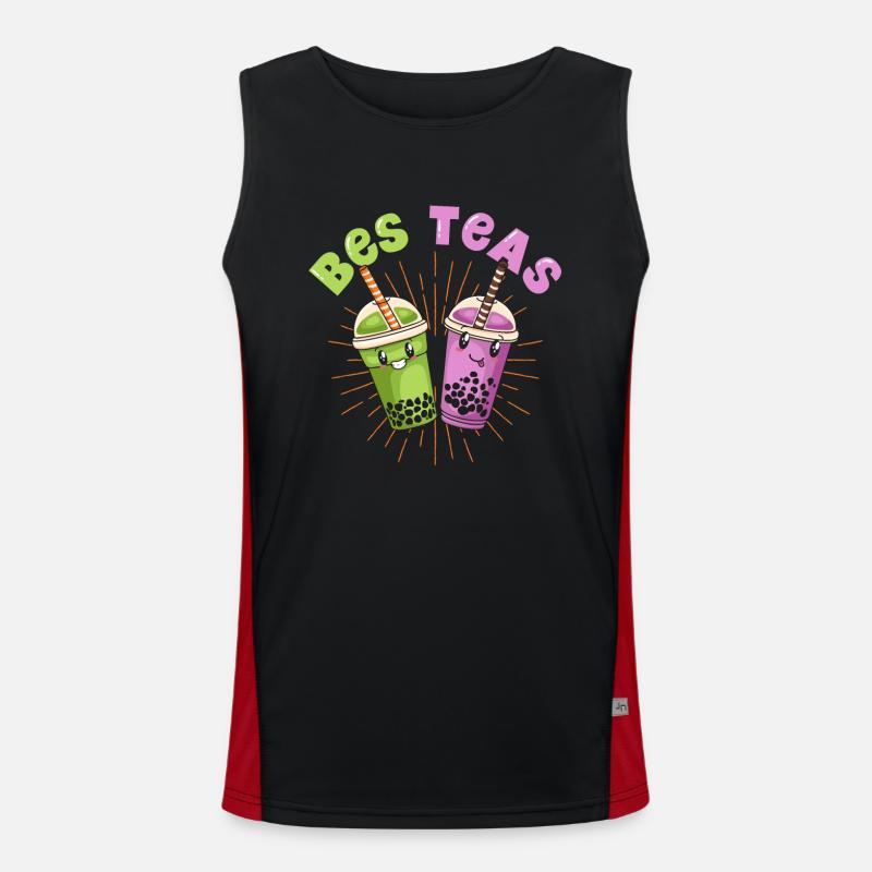 Bes Teas Funktionelles Kontrast-Tank Top für Männer 