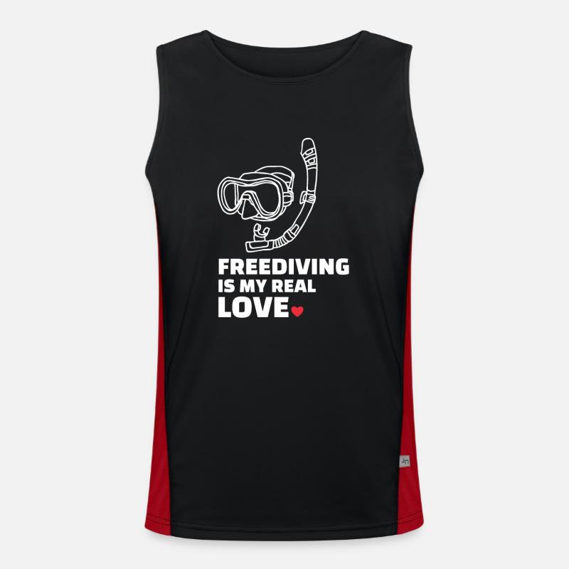 Freitauchen Funktionelles Kontrast-Tank Top für Männer 