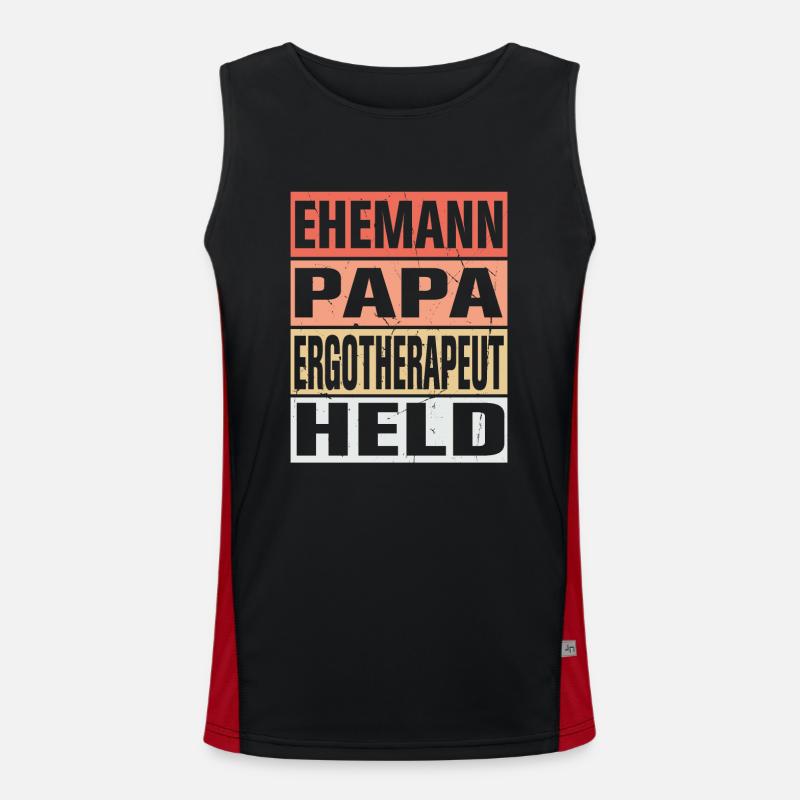 Ergotherapeut Vater Ehemann Held Funktionelles Kontrast-Tank Top für Männer 