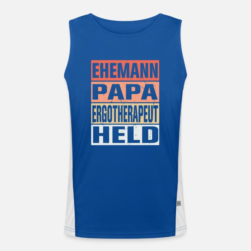 Ergotherapeut Vater Ehemann Held Funktionelles Kontrast-Tank Top für Männer 