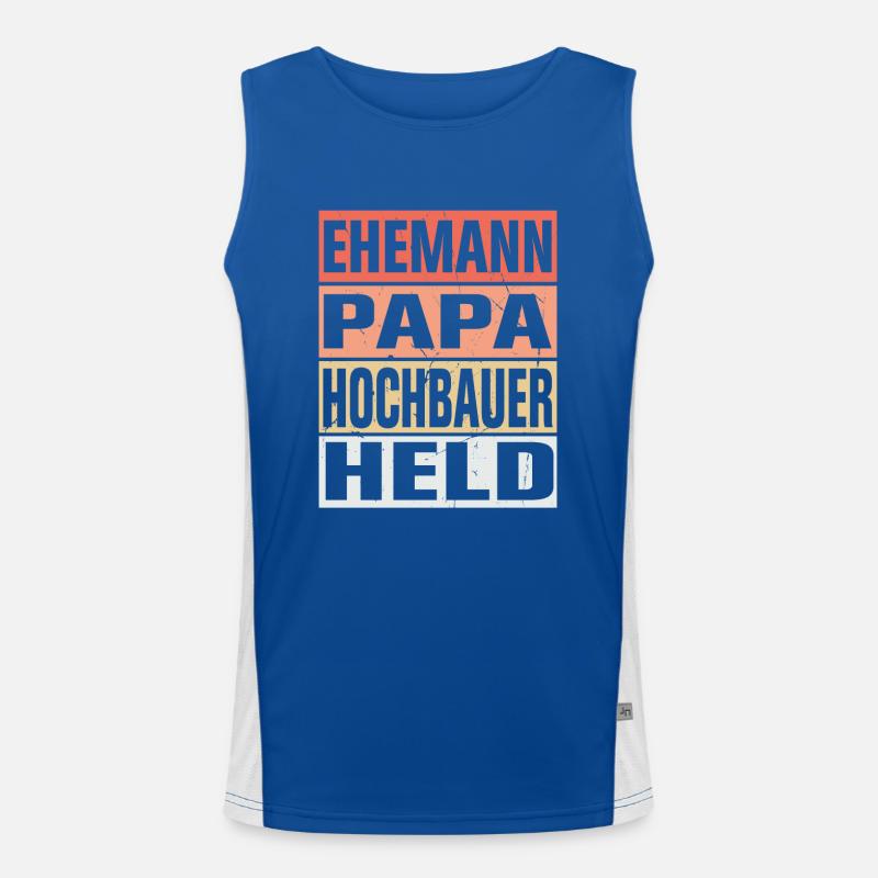 Hochbauer Vater Ehemann Held Funktionelles Kontrast-Tank Top für Männer 