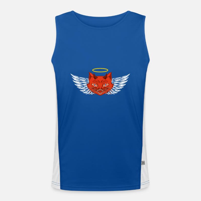 Angel and devil cat Men's Functional Contrast Tank Top 