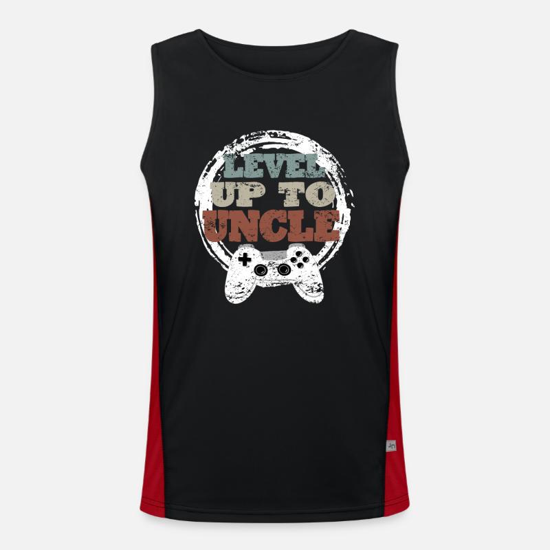 Onkel Gaming Retro Geschenkidee Funktionelles Kontrast-Tank Top für Männer 