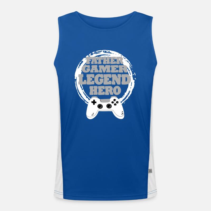 Daddy Gaming Retro Idée cadeau Débardeur respirant contrasté Homme 
