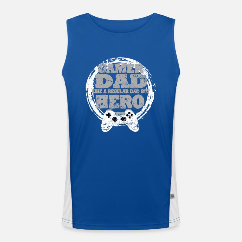 Daddy Gaming Retro Idée cadeau Débardeur respirant contrasté Homme 
