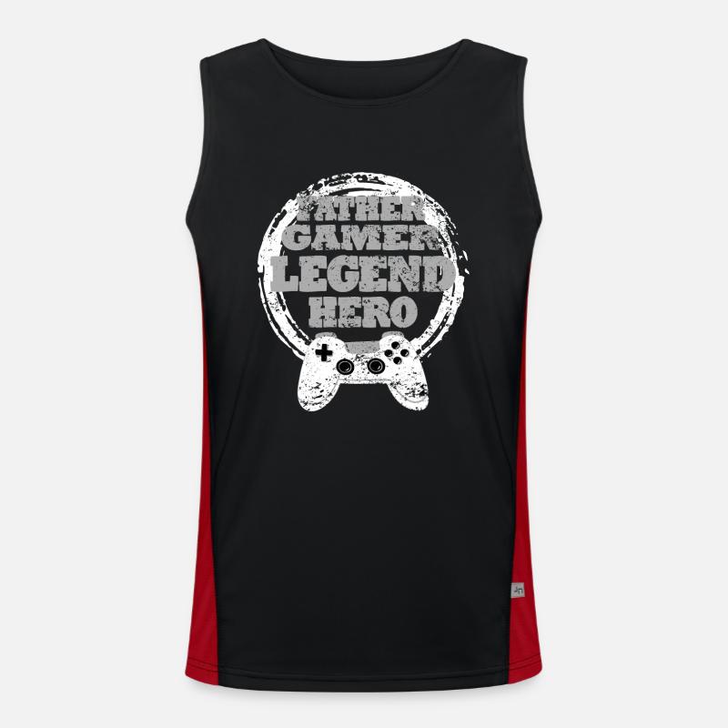 Daddy Gaming Retro Geschenkidee Funktionelles Kontrast-Tank Top für Männer 