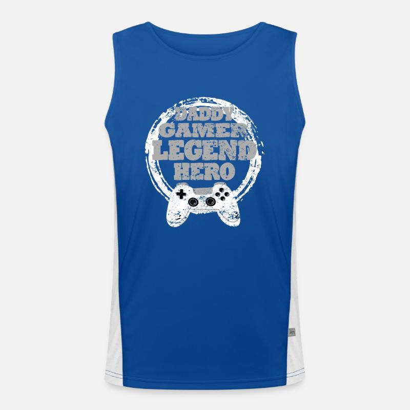 Daddy Gaming Retro Geschenkidee Funktionelles Kontrast-Tank Top für Männer 