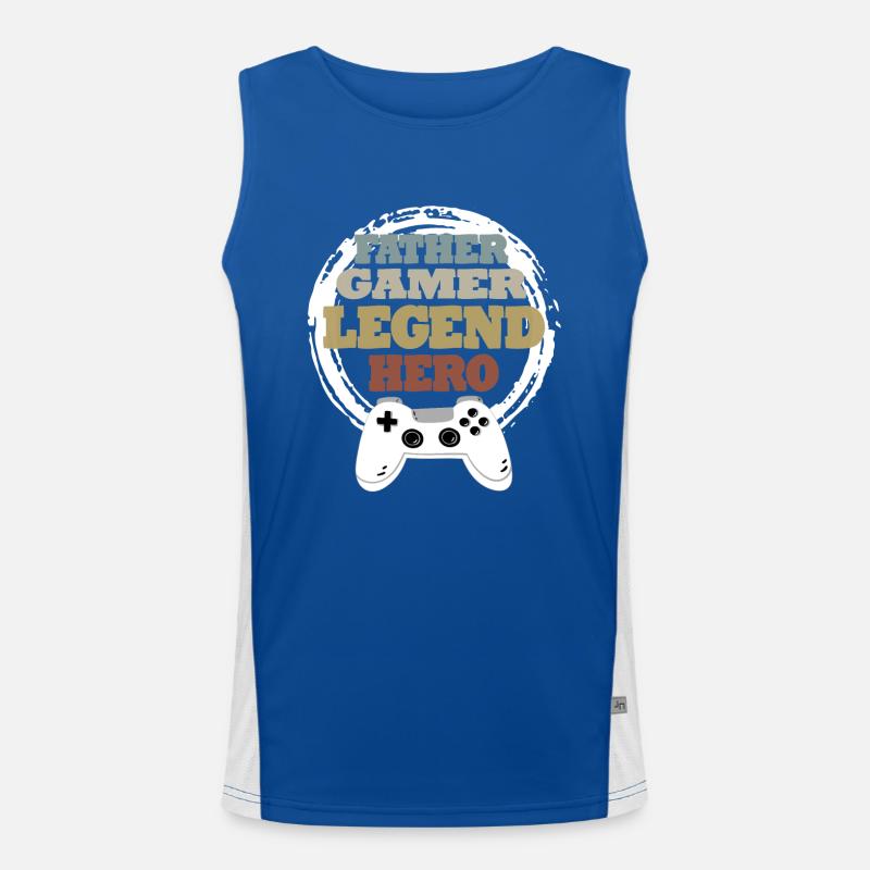 Daddy Gaming Retro Idée cadeau Débardeur respirant contrasté Homme 