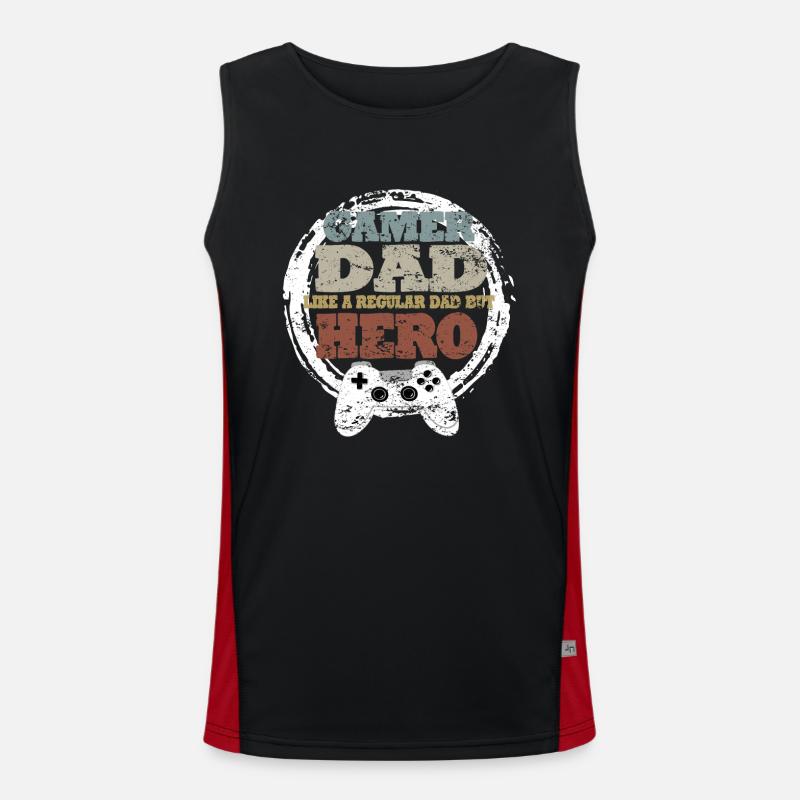 Daddy Gaming Retro Geschenkidee Funktionelles Kontrast-Tank Top für Männer 