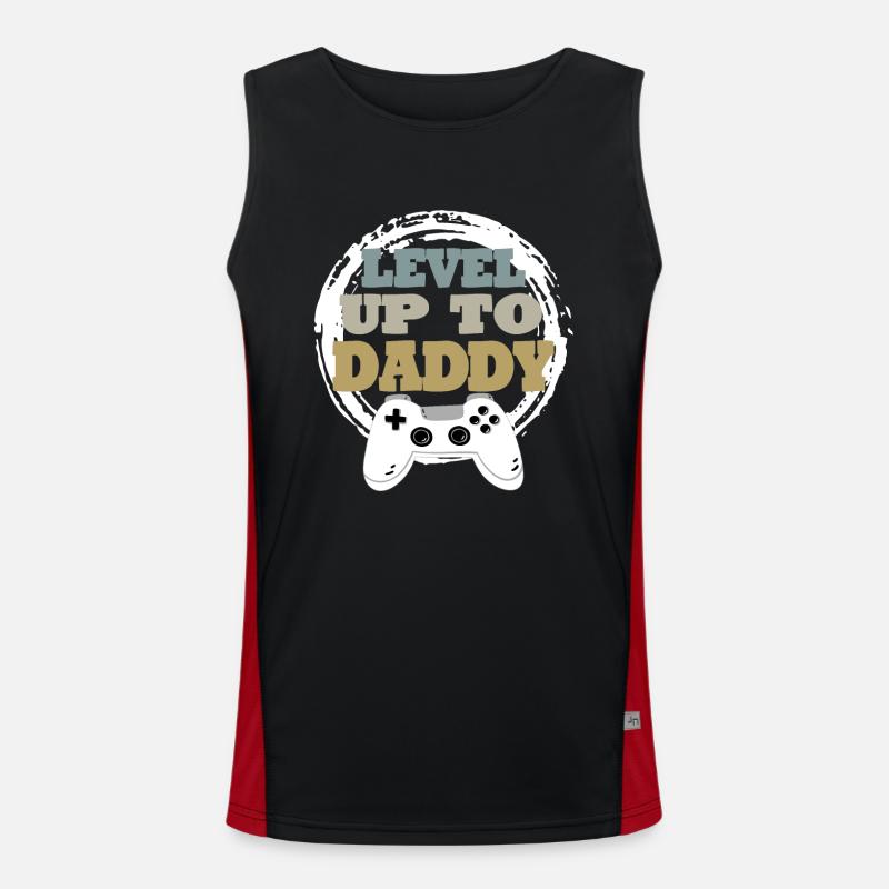 Daddy Gaming Retro Geschenkidee Funktionelles Kontrast-Tank Top für Männer 