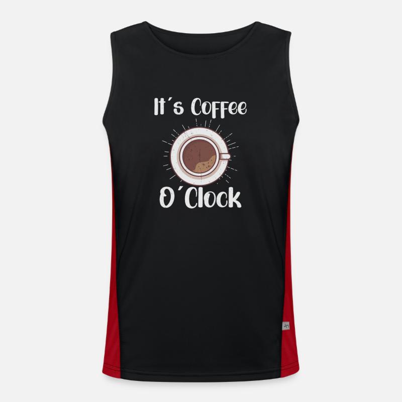 Coffee Lover Caffeine Molecule Java Latte Espresso Funktionelles Kontrast-Tank Top für Männer 