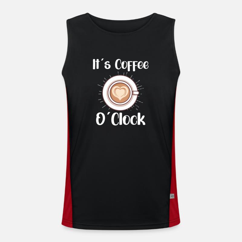Amateur de café Caféine Molecule Java Latte Espresso Débardeur respirant contrasté Homme 