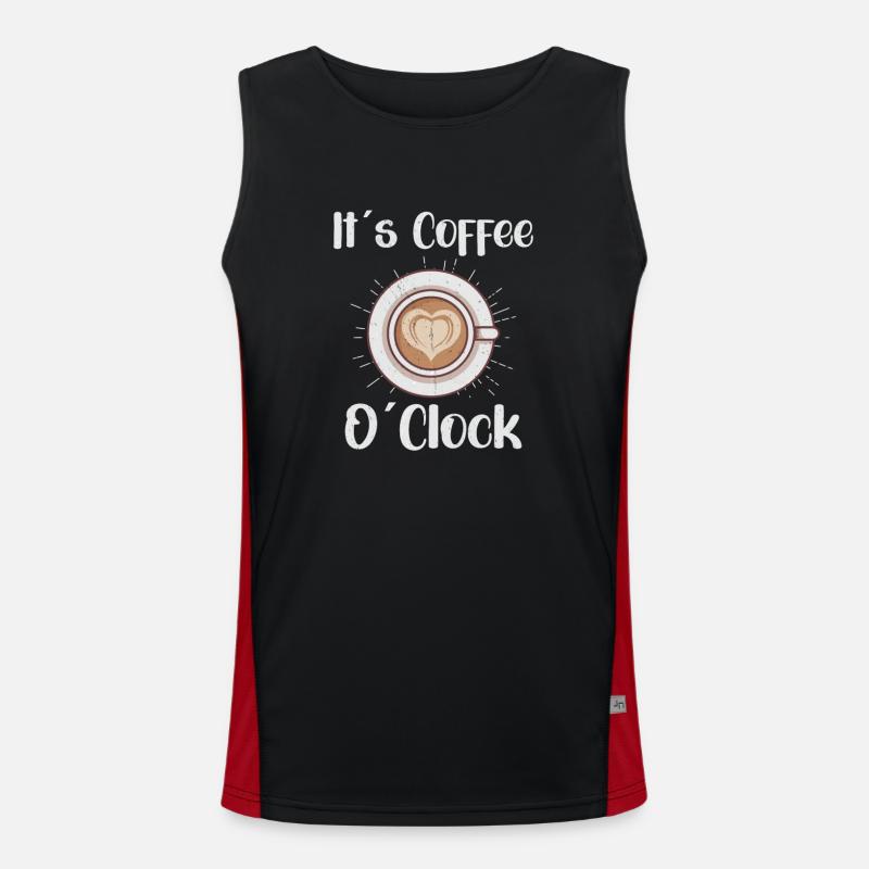 Amateur de café Caféine Molecule Java Latte Espresso Débardeur respirant contrasté Homme 