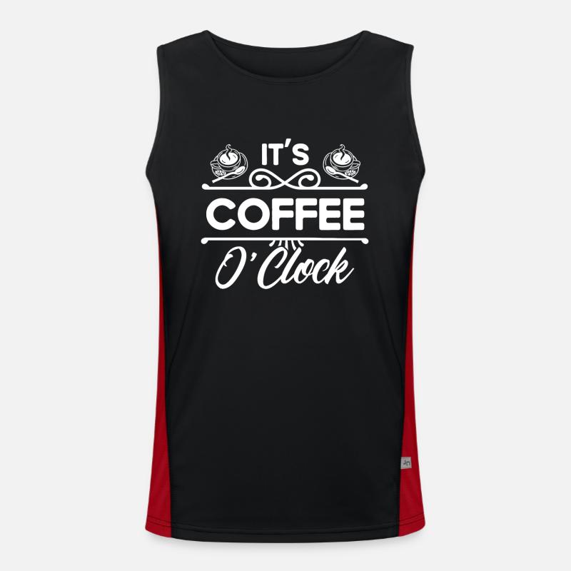 Barista Gift Idea Coffee Lover Coffee Brewing Men's Functional Contrast Tank Top 