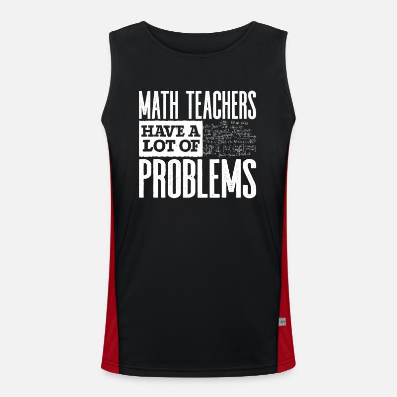 Mathematics teacher Men's Functional Contrast Tank Top 