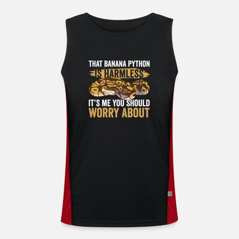 Banane Königspython Funktionelles Kontrast-Tank Top für Männer 