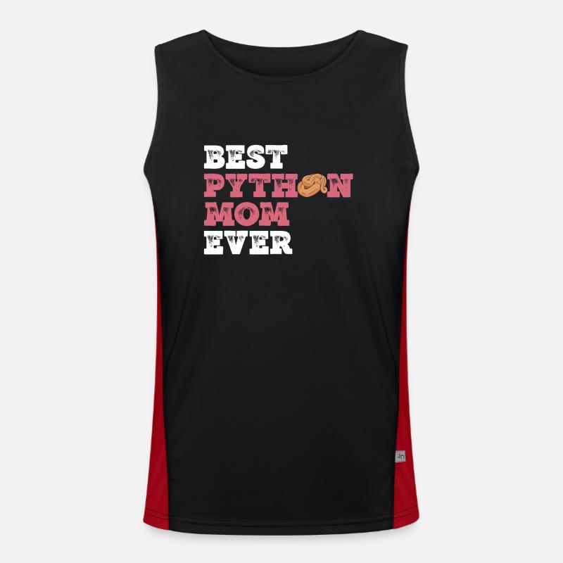 Königspython Mutter Banane Königspython Mama - Funktionelles Kontrast-Tank Top für Männer  - Schwarz/Rot