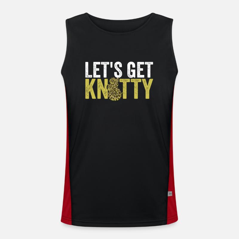 Königspython Banana Ball Python - Men's Functional Contrast Tank Top  - black/red