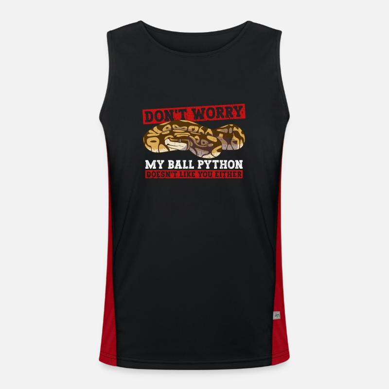 Königspython Banana Ball Python - Men's Functional Contrast Tank Top  - black/red