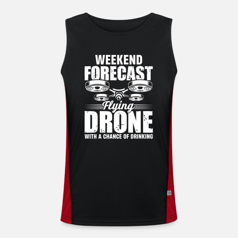 Drones, drones, drone flying Men's Functional Contrast Tank Top 