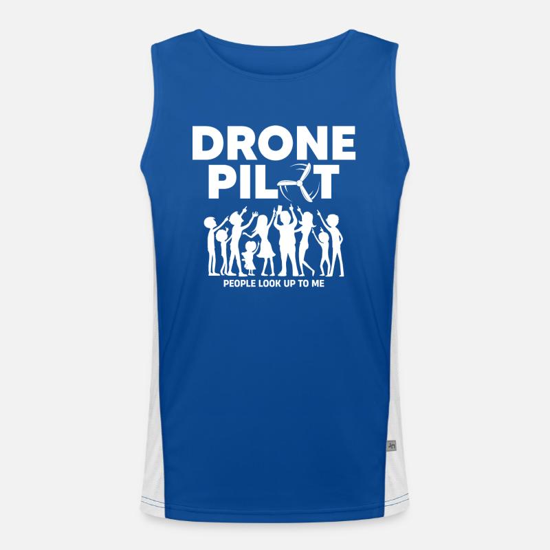 Drones, drones, drones volants Débardeur respirant contrasté Homme 